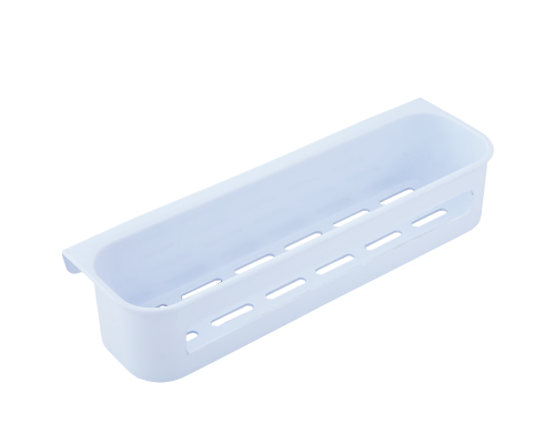 Rectangular bathroom shelf (white)