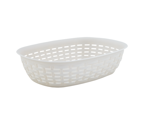 Basket "Rattan" 30,5x21,5x7,5cm (white rose)