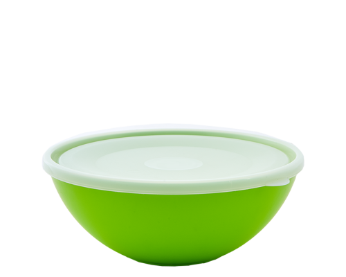 Bowl with lid 2L (olive / transparent)