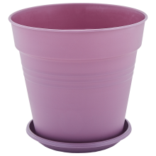 Flowerpot "Gloria" with tray 23,1x22,1cm (violet)