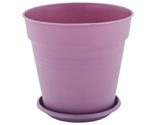 Flowerpot "Gloria" with tray 23,1x22,1cm (violet)