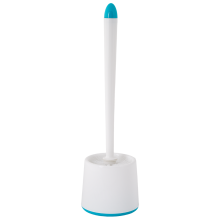 Toilet brush with stand "Optima" (white / turquoise)