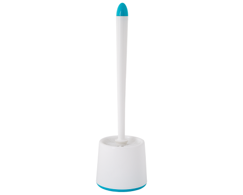 Toilet brush with stand "Optima" (white / turquoise)