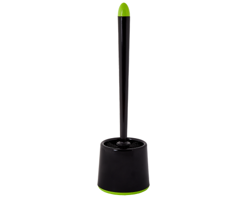 Toilet brush with stand "Optima" (black / olive)