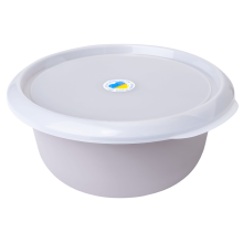 Kitchen bowl with lid 2,75L (cocoa / transparent)