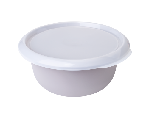 Kitchen bowl with lid 2,75L (cocoa / transparent)