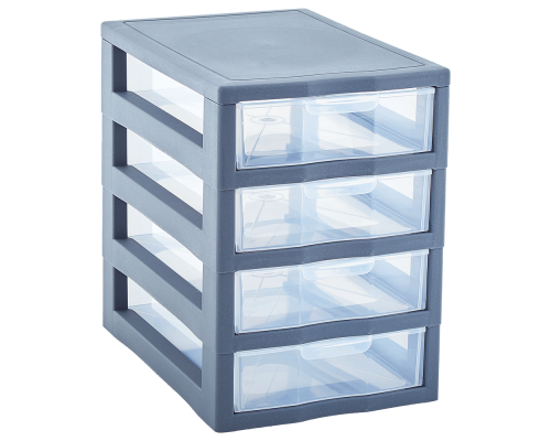 Universal organizer for 4 drawers (granite / transparent)