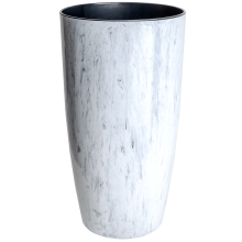 Вазон "Альфа" d22*41,5см. Stone (білий мармур)