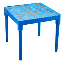 Children's table "English Alphabet" (light blue)