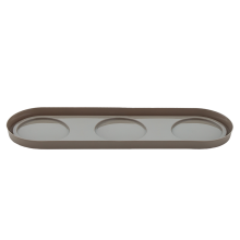 Tray for 3 flowerpots (cocoa)
