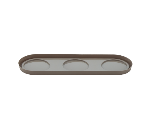 Tray for 3 flowerpots (cocoa)