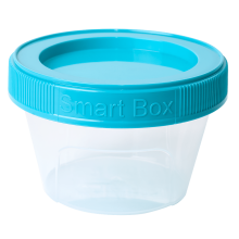 Container "Smart Box" round 0,2L (transparent / turquoise)