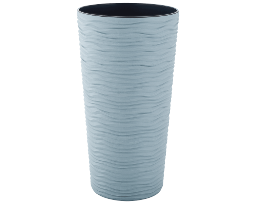 Flowerpot "Fusion" with insert d22x41,5cm (gray blue)