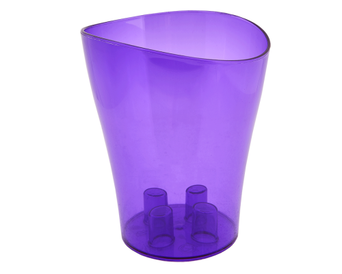 Flowerpot "Nika" for orchids 13x15,5cm (violet transparent)