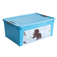 Container "Smart Box" with decor 7,9L (turquoise, Dinosaur)