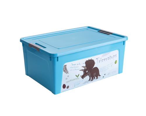 Container "Smart Box" with decor 7,9L (turquoise, Dinosaur)