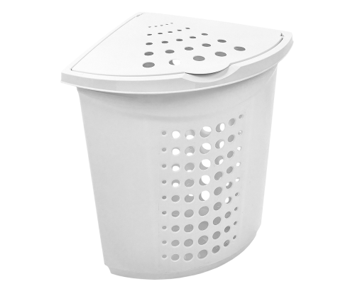 Laundry bin corner 45L (white)