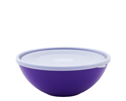 Bowl with lid 0,8L (dark lilac / transparent)