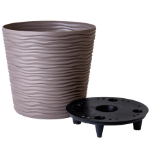 Flowerpot "Fusion" with insert low d12x11cm (cappuccino)