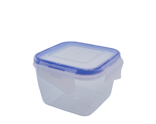 Food storage container with clip square 0,45L (transparent)