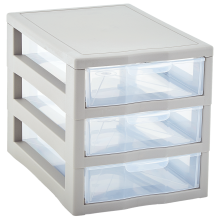 Universal organizer for 3 drawers (cocoa / transparent)