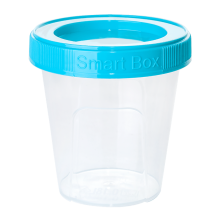 Container "Smart Box" round 0,18L (transparent / turquoise)