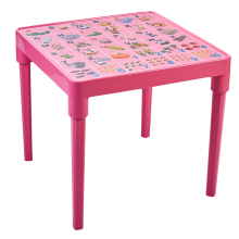 Children's table "English Alphabet" (pink)