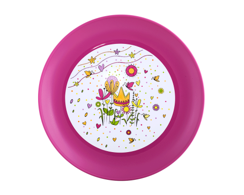 Plate with decor d22cm (Magic, dark pink)