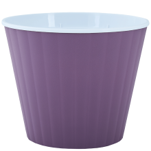 Flowerpot "Ibis" with insert 17,9x14,7cm (violet / white)