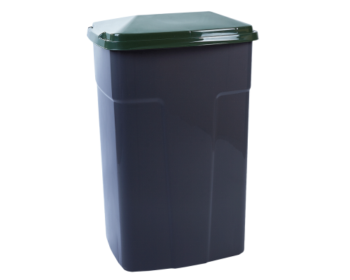 Garbage bin 90L (dark gray / green)