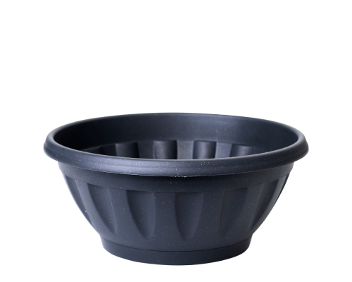 Flowerpot "Janna" with tray 24x11cm (granite)