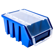 Small parts storage bin with lid 180х135х90mm (blue)