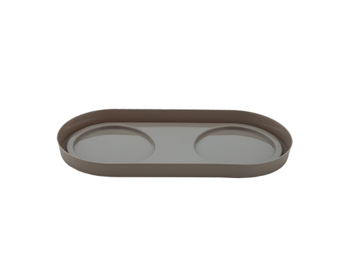 Tray for 2 flowerpots (cocoa)