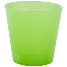 Flowerpot "Deco" with insert 13x12,5cm (light green transparent)