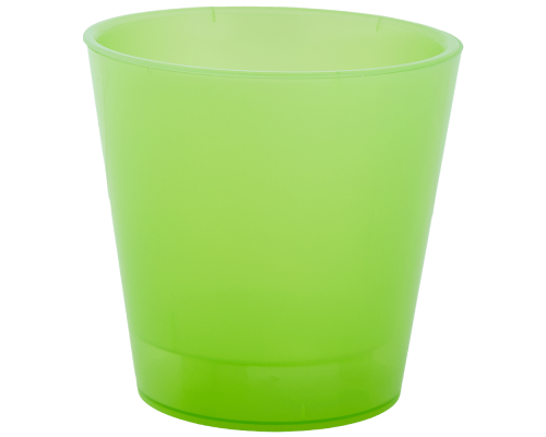 Flowerpot "Deco" with insert 13x12,5cm (light green transparent)