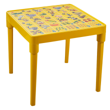 Children's table "English Alphabet" (dark yellow)