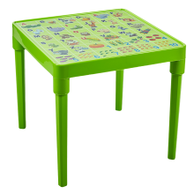 Children's table "English Alphabet" (olive)