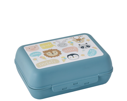 Lunch-box with decor (Pets: gray blue)