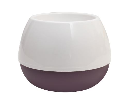 Flowerpot "Smile" d14cm (white / violet)