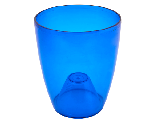 Flowerpot "Orchid" 12x14cm (blue transparent)