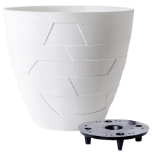 Flowerpot "Ceramo" with insert d14,5x13cm (white rose concrete)
