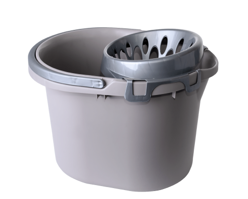 Pail for cleaning 15L with wringer (cocoa / gray)