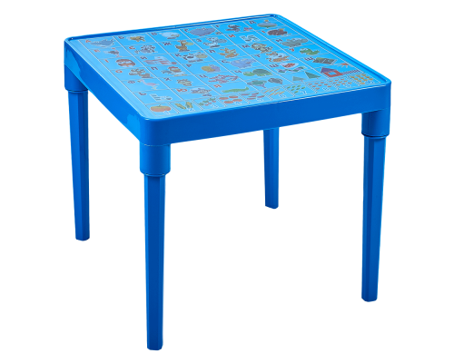 Children's table "Ukrainian Alphabet" (light blue)