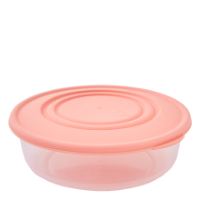 Food storage container round 0,55L (transparent / apricot)