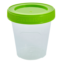 Container "Smart Box" round 0,24L (transparent / olive)