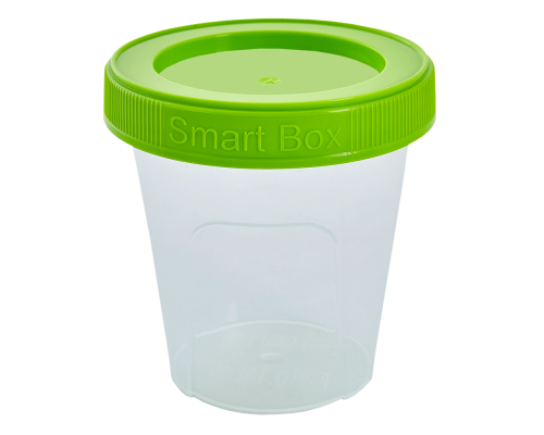 Container "Smart Box" round 0,24L (transparent / olive)