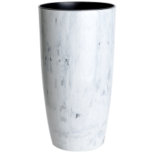 Вазон "Альфа" d16*30см. Stone (білий мармур)