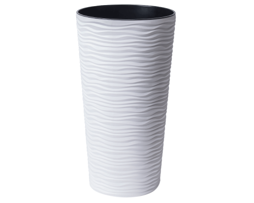 Flowerpot "Fusion" with insert d16x30cm (white)