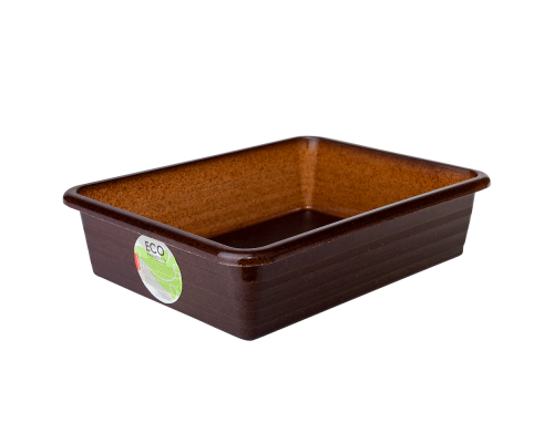 Universal tray 248x190x60mm ECO WOOD (brown)