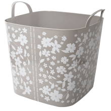 Basket "Practic" with decor (Fleur: cocoa)